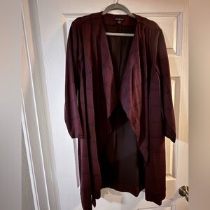 Lane Bryant Plum Open Cardigan
